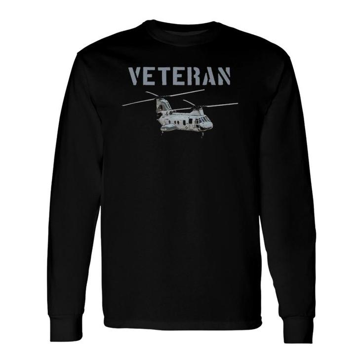 Veterans Ch-46 Sea Knight Helicopter Long Sleeve T-Shirt T-Shirt