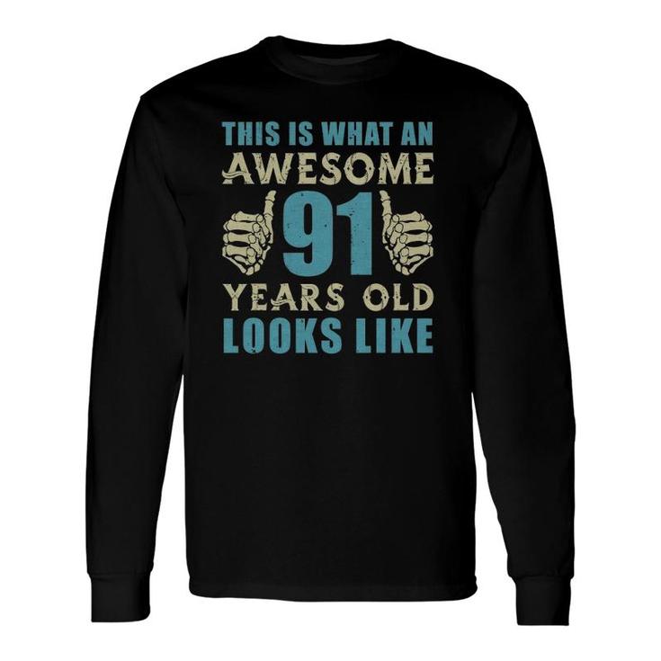 Vintage 1931 91St Birthday For 91 Years Old Long Sleeve T-Shirt T-Shirt