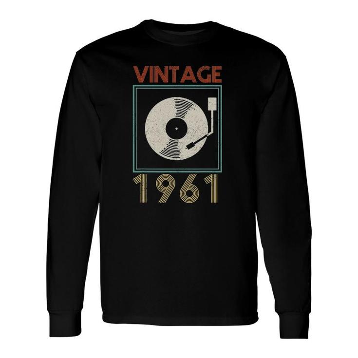 Vintage 1961 Vinyl Record Music Dj 60Th Birthday Long Sleeve T-Shirt T-Shirt