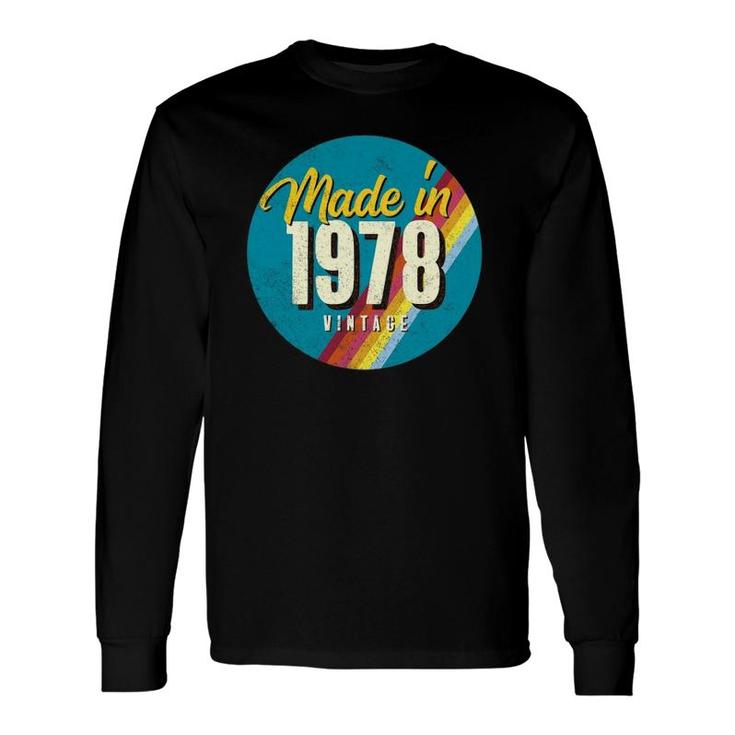 Vintage 1978 70S Style 43Rd Birthday Long Sleeve T-Shirt