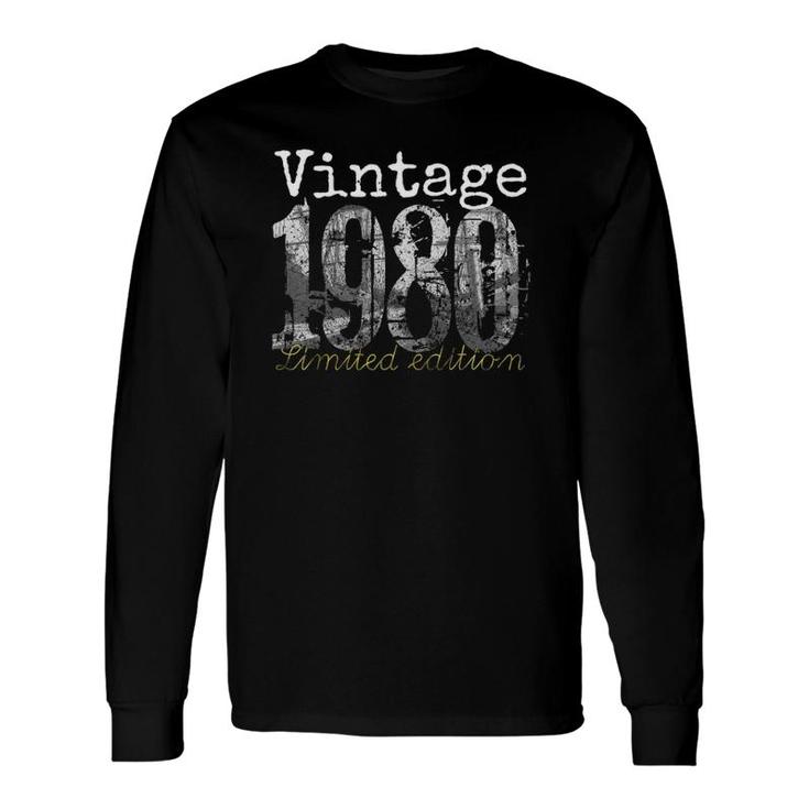 Vintage 1980 Tee 42 Years Old 1980 42Nd Birthday Long Sleeve T-Shirt