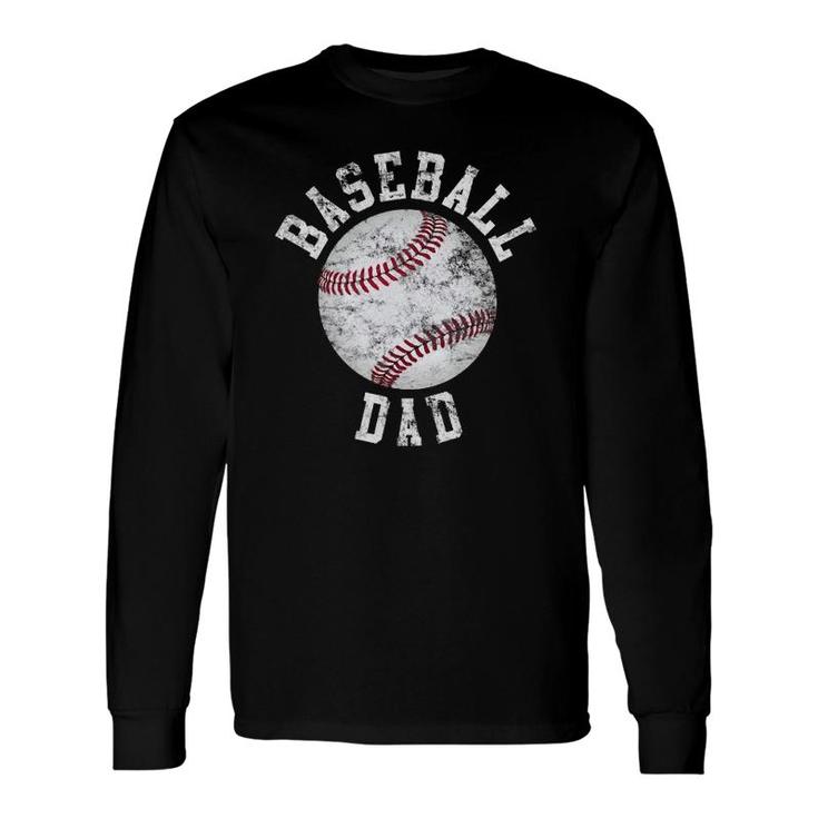 Vintage Baseball Dad Baseball Ball Long Sleeve T-Shirt T-Shirt