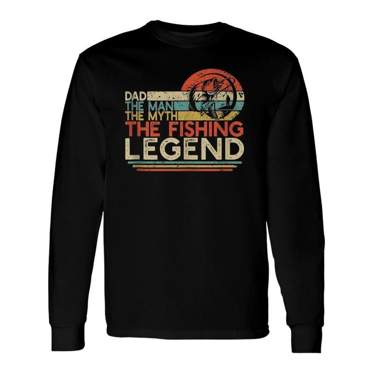 Vintage Bass Fishing Dad Man The Myth The Legend Fisherman Long Sleeve T-Shirt T-Shirt