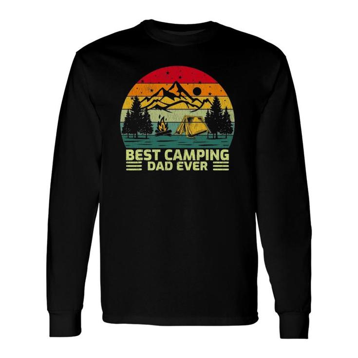 Vintage Best Camping Dad Ever Father's Day Long Sleeve T-Shirt T-Shirt