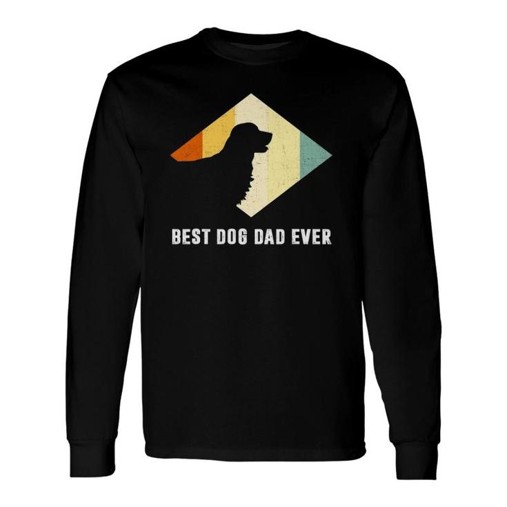 Vintage Best Golden Retriever Dog Dad Ever Father's Day Long Sleeve T-Shirt T-Shirt