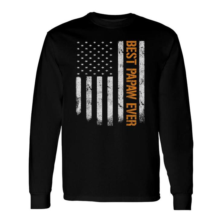 Vintage Best Papaw Ever American Flag Father Day Grandpa Long Sleeve T-Shirt T-Shirt