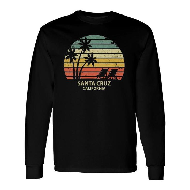 Vintage California Santa Cruz Beach Cool Retro V-Neck Long Sleeve T-Shirt T-Shirt