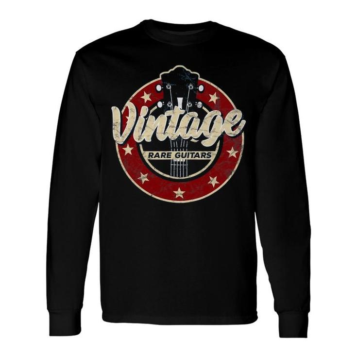 Vintage Electric Guitar Player Rock And Roll Fan Guitarist Long Sleeve T-Shirt T-Shirt