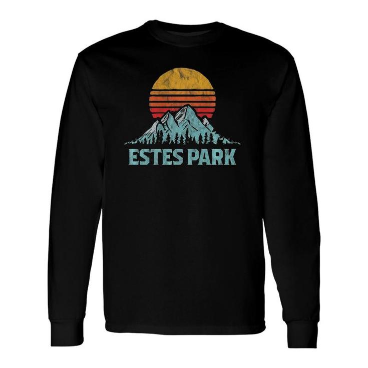 Vintage Estes Park, Co Retro Distressed Mountains Long Sleeve T-Shirt T-Shirt
