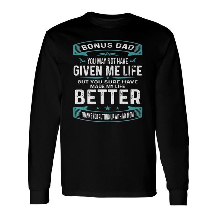 Vintage Father's Day Bonus Dad From Daughter Son Boys Long Sleeve T-Shirt T-Shirt
