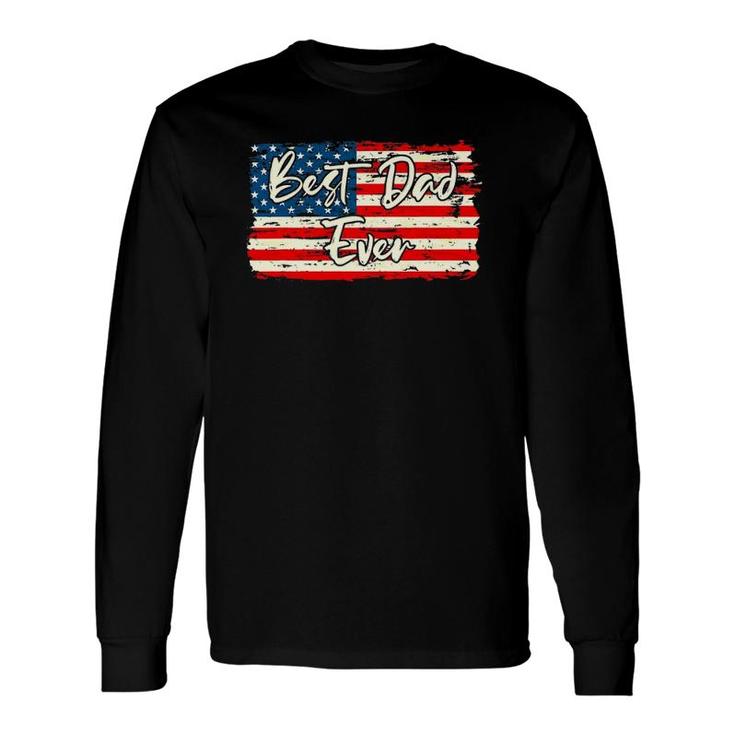 Vintage Flag Father's Day Or 4Th Of July Long Sleeve T-Shirt T-Shirt