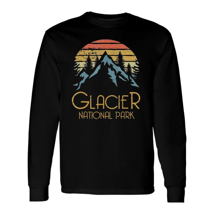 Vintage Glacier National Park Montana Retro Long Sleeve T-Shirt T-Shirt