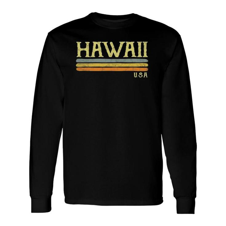 Vintage Hawaii Retro Usa Hawaiian Souvenir Long Sleeve T-Shirt T-Shirt
