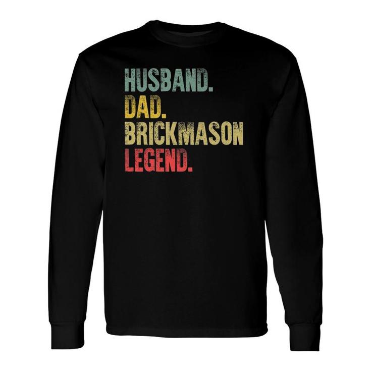 Vintage Husband Dad Brick Mason Legend Retro Long Sleeve T-Shirt T-Shirt