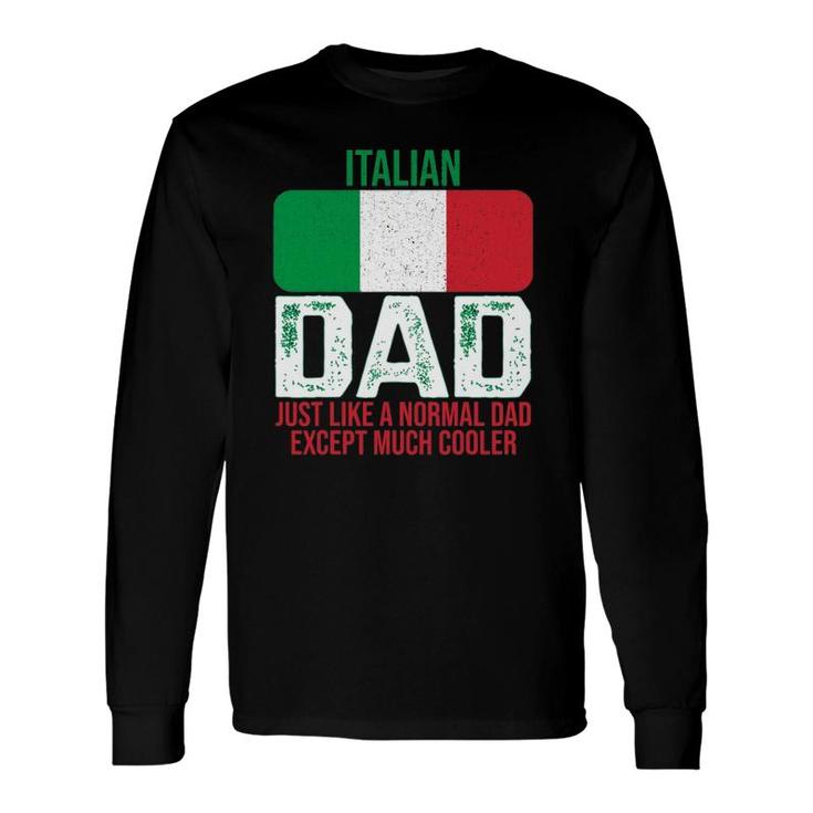 Vintage Italian Dad Italy Flag For Father's Day Long Sleeve T-Shirt T-Shirt