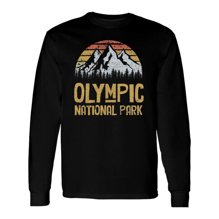 Vintage Olympic National Park Mountain Washington Long Sleeve T-Shirt T-Shirt