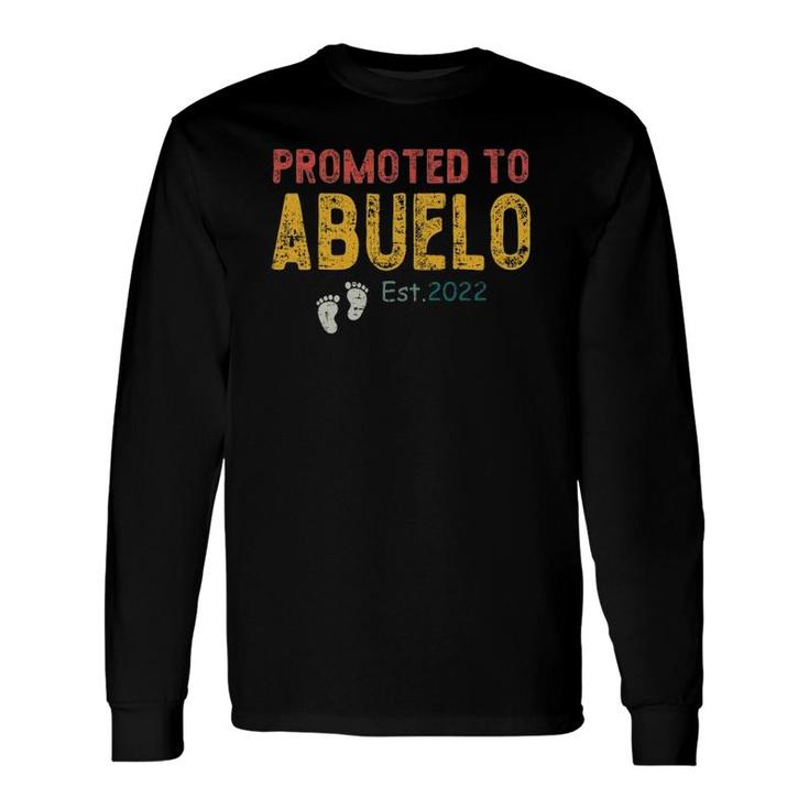 Vintage Promoted To Abuelo Est 2022 Father's Day Long Sleeve T-Shirt T-Shirt