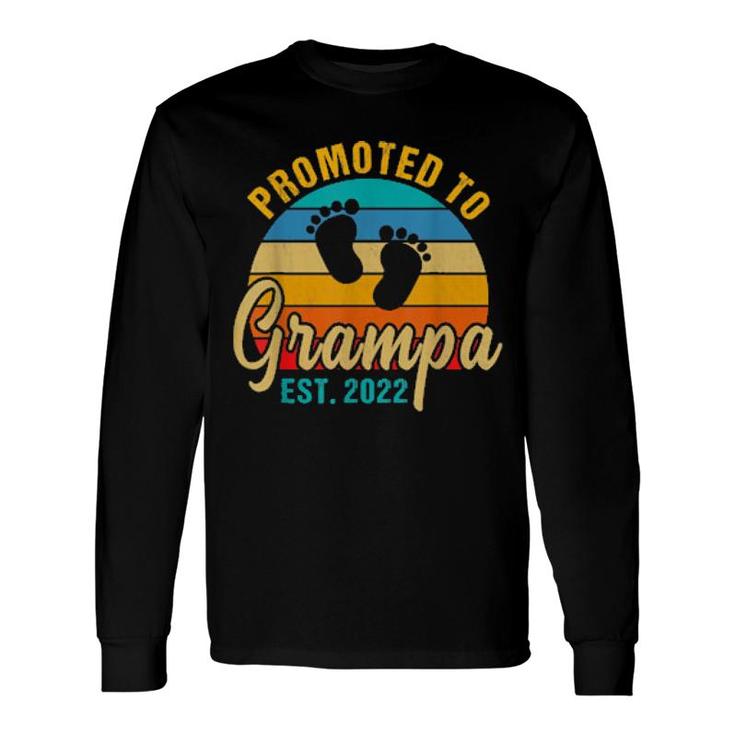 Vintage Promoted To Grampa 2022 Fathers Day New Grandpa Long Sleeve T-Shirt T-Shirt
