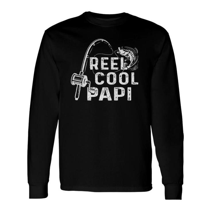 Vintage Reel Cool Papi Fishing Dad Grandpa Fathers Day Long Sleeve T-Shirt T-Shirt