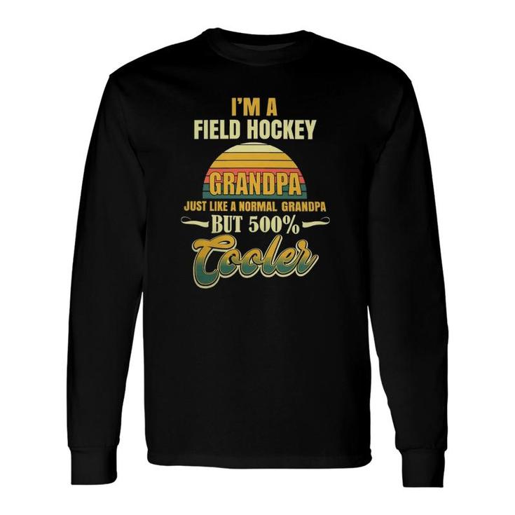 Vintage Retro Field Hockey Grandpa Long Sleeve T-Shirt T-Shirt