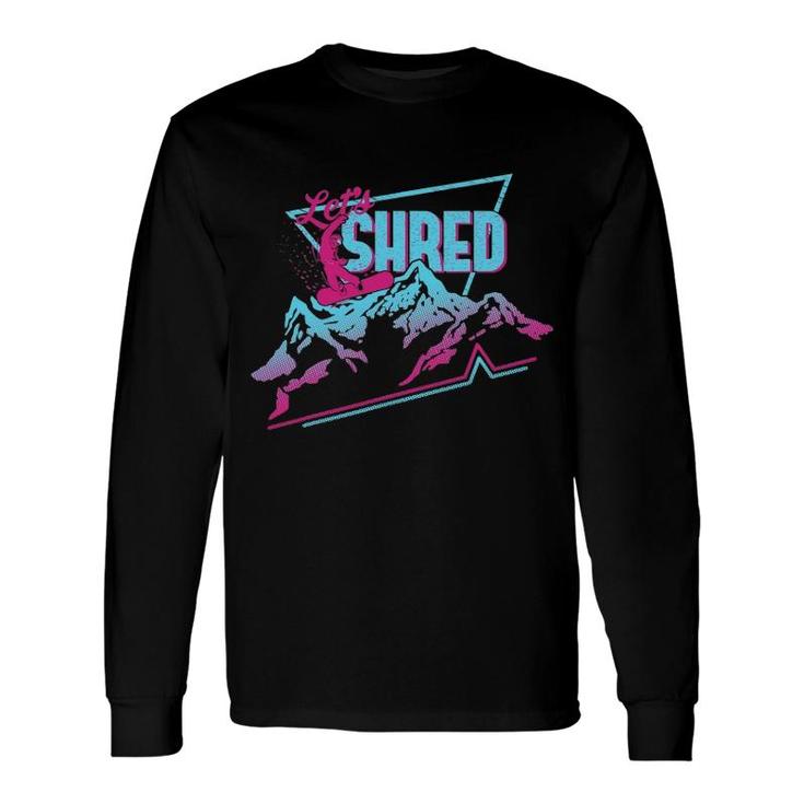 Vintage Snowboard Clothes 80S 90S Retro Snowboarding Outfit Long Sleeve T-Shirt T-Shirt