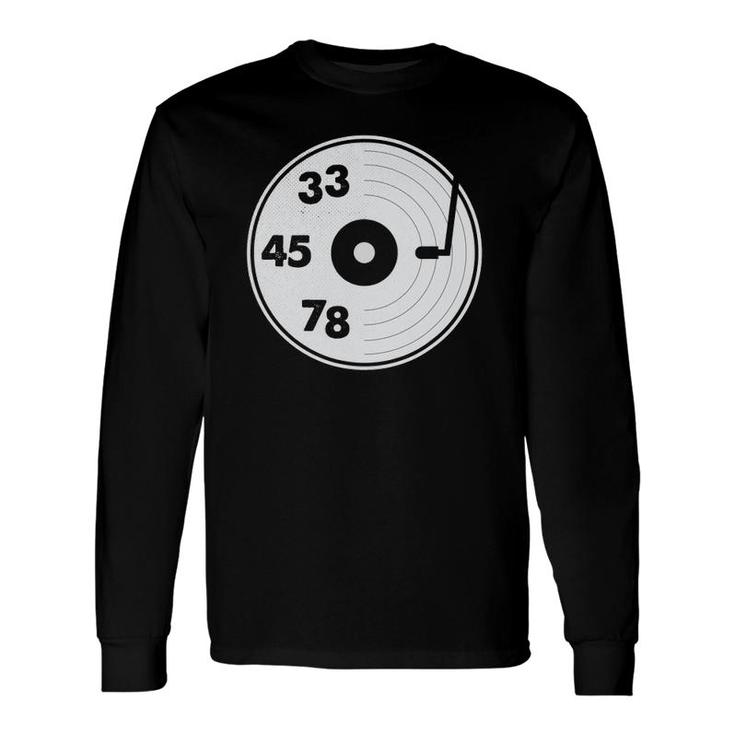 Vinyl Record 33 45 78 Turntables Dj Audiophile Lp Ep Long Sleeve T-Shirt T-Shirt