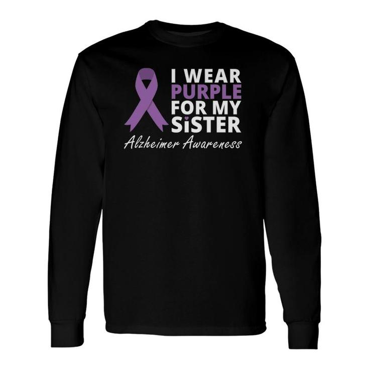 I Wear Purple For My Sister Ribbon Love Long Sleeve T-Shirt T-Shirt