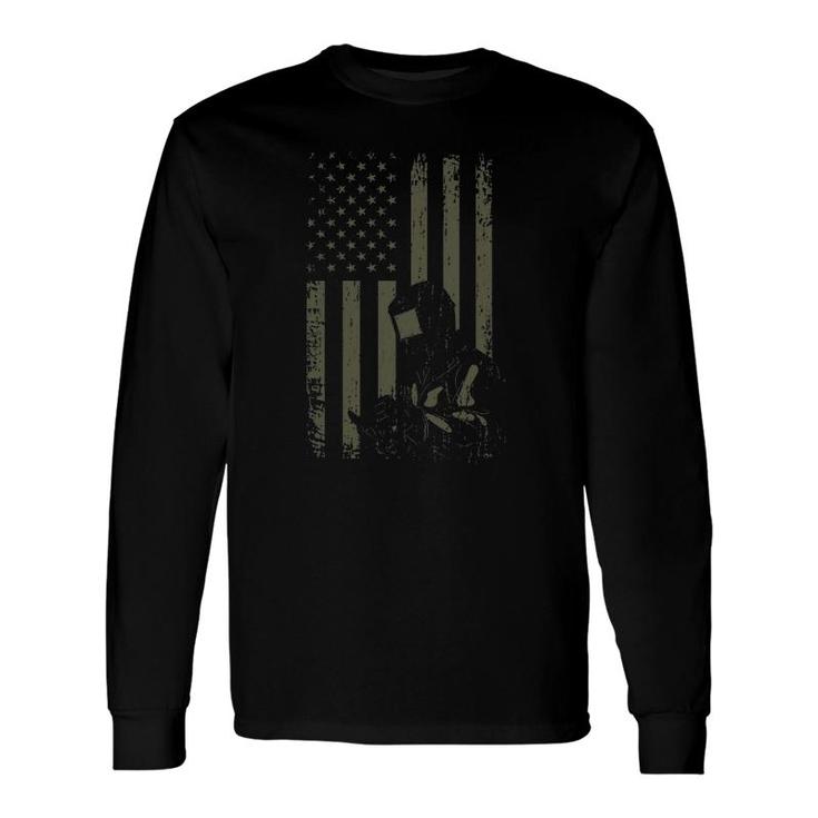 Welders American Flag Usa Patriotic Welding Long Sleeve T-Shirt T-Shirt