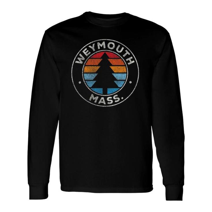 Weymouth Massachusetts Ma Vintage Graphic Retro 70S Long Sleeve T-Shirt T-Shirt