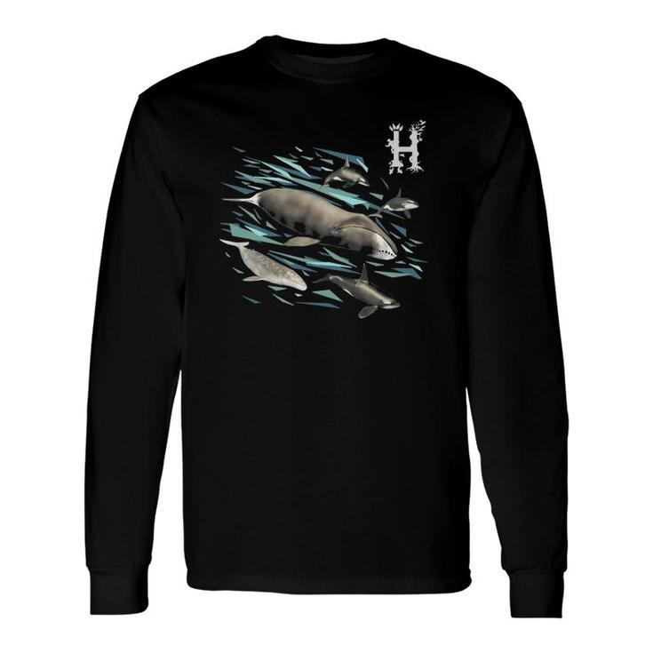 Whales Holocene Mobile Whale Lover Long Sleeve T-Shirt T-Shirt