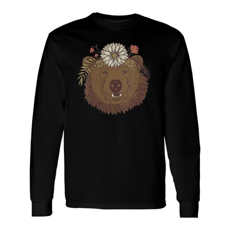 Wildflower Bear Bear Lover Long Sleeve T-Shirt T-Shirt