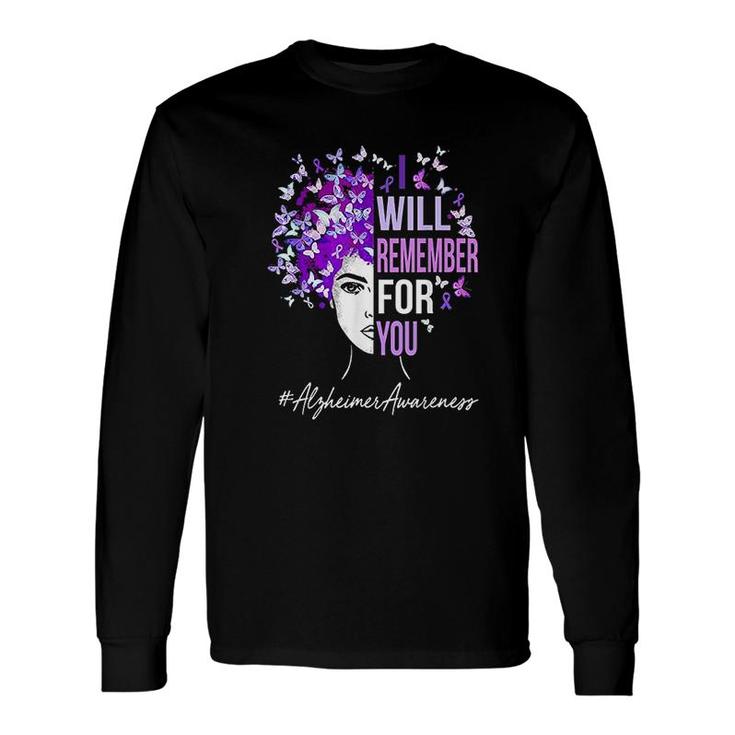 I Will Remember For You Purple Butterfly Long Sleeve T-Shirt