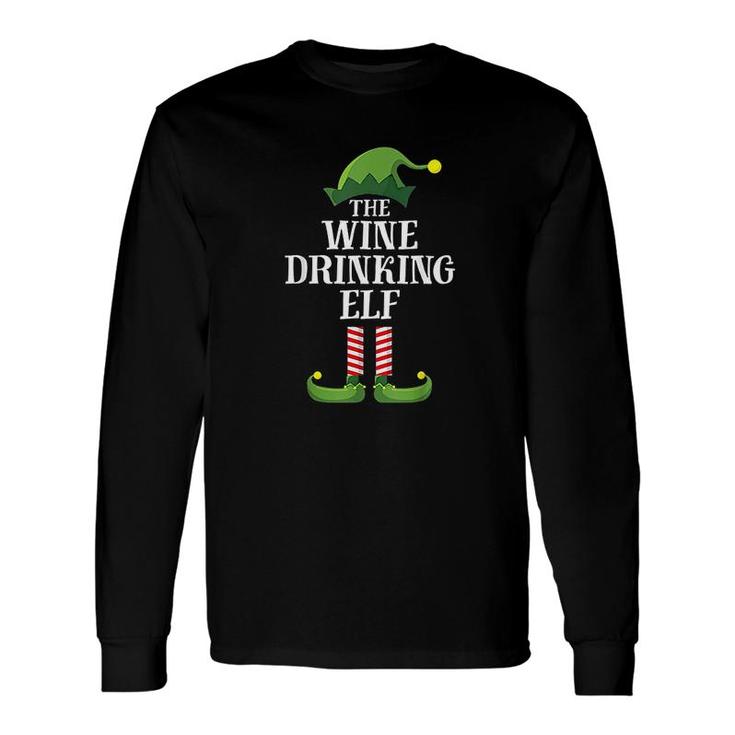 Wine Drinking Elf Long Sleeve T-Shirt