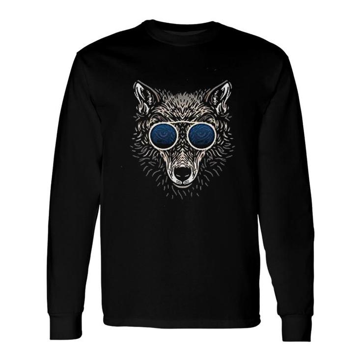 Wolf In Sunglasses Long Sleeve T-Shirt