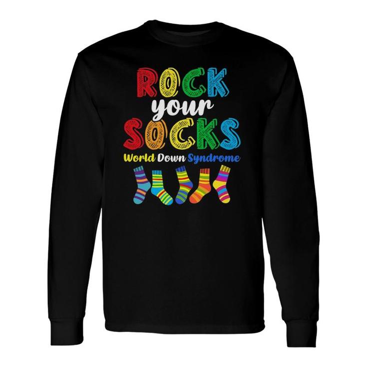 World Down Syndrome Rock Your Socks Awareness Ds Month Long Sleeve T-Shirt T-Shirt