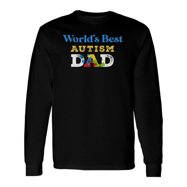 World's Best Autism Dad Cool Dad Autism Long Sleeve T-Shirt T-Shirt