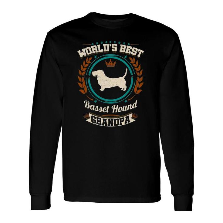 World's Best Basset Hound Grandpa Granddog Long Sleeve T-Shirt T-Shirt
