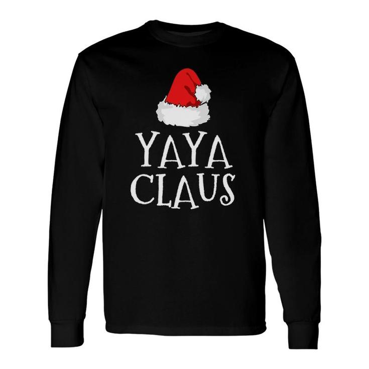 Yaya Claus Christmas Hat Group Matching Pajama Long Sleeve T-Shirt T-Shirt