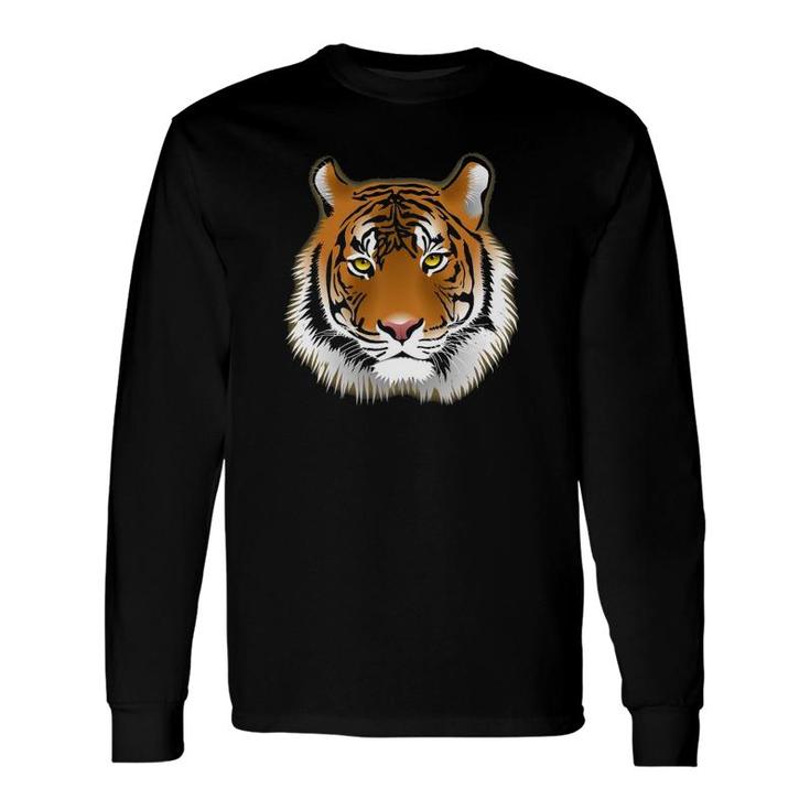 Year Of The Tiger 2022 Tiger Growling Mouth Open Bengal Long Sleeve T-Shirt T-Shirt