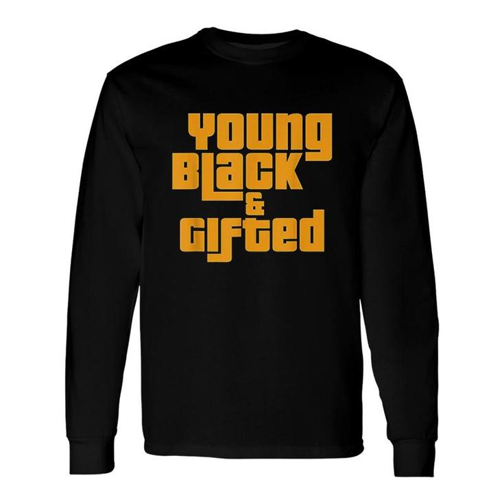 Young Black ed African Pride Black History Long Sleeve T-Shirt