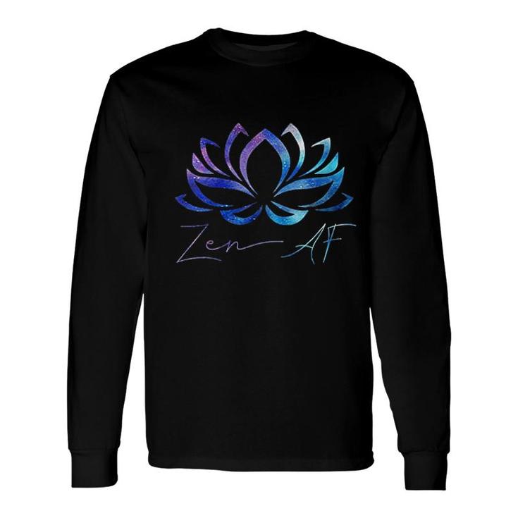 Zen Af Lotus Flower Yoga Long Sleeve T-Shirt T-Shirt