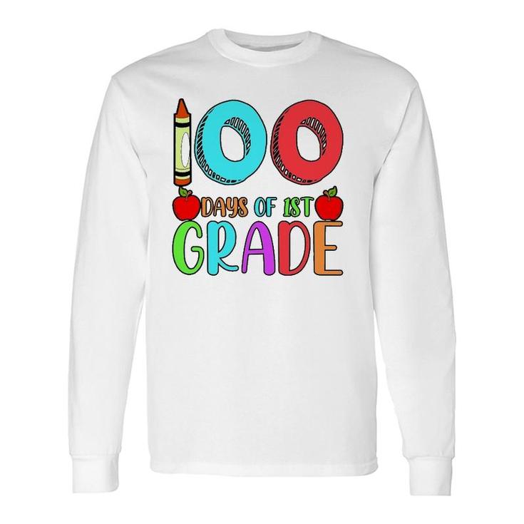 100 Days Of 1St Grade Happy 100Th Day Of School Long Sleeve T-Shirt T-Shirt