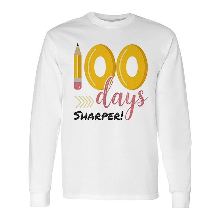 100 Days Sharper 100th Day Of School Long Sleeve T-Shirt
