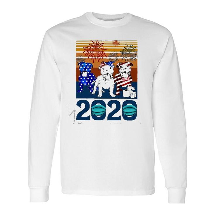 2020 Colorful Pitbull Vintage Version Long Sleeve T-Shirt T-Shirt