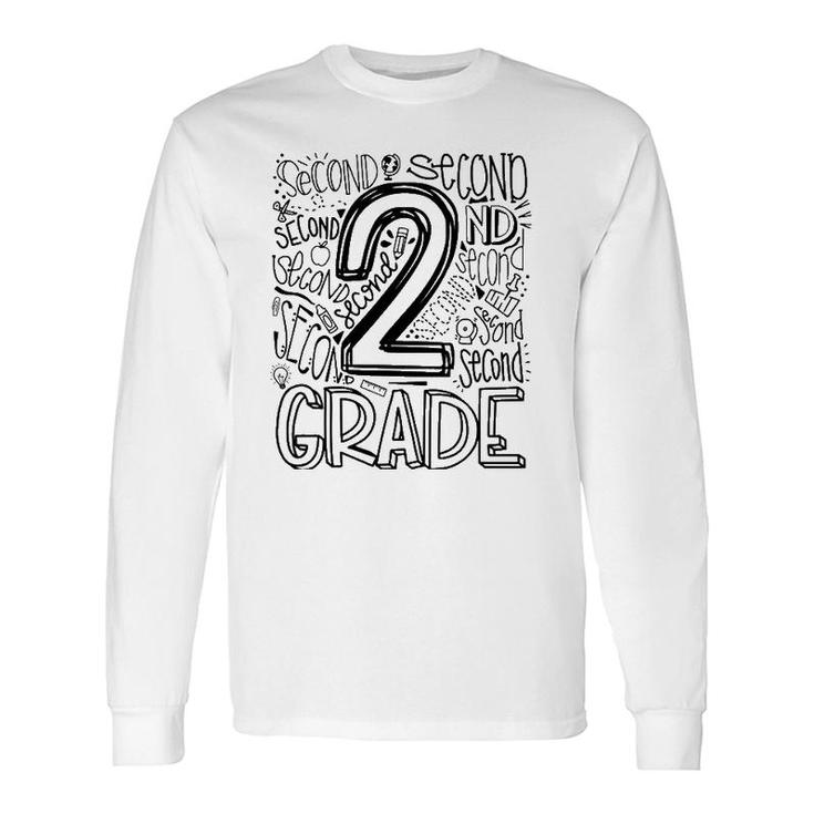2Nd Grade Typography Team Second Grade Back To School Long Sleeve T-Shirt T-Shirt