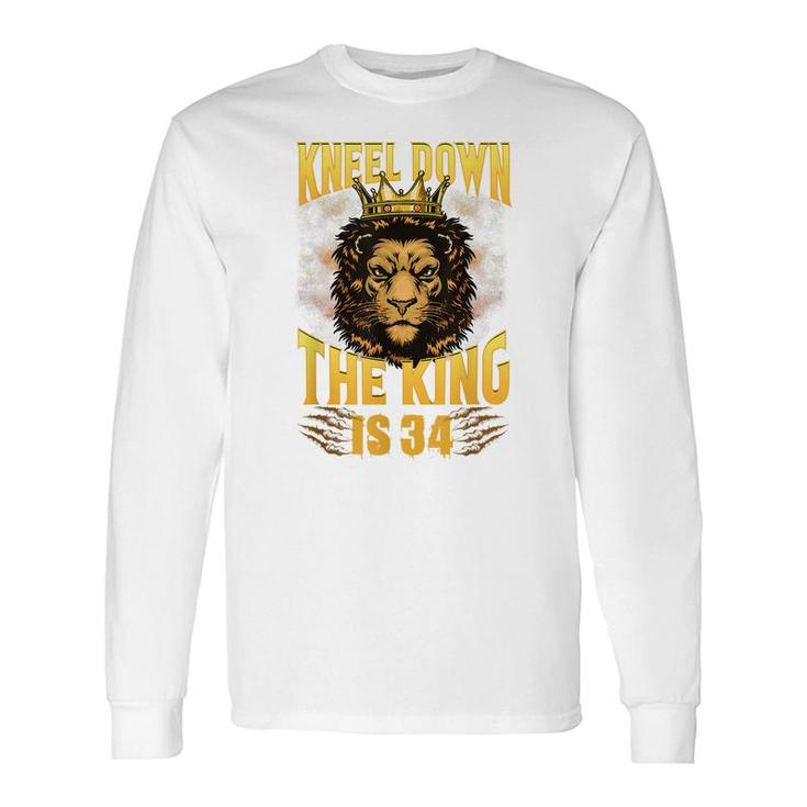 34Th Birthday King For 34 Years Old Boy Long Sleeve T-Shirt