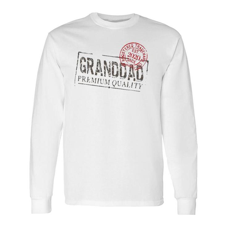 Graphic 365 Granddad Grandpa Vintage Est 2020 Long Sleeve T-Shirt T-Shirt