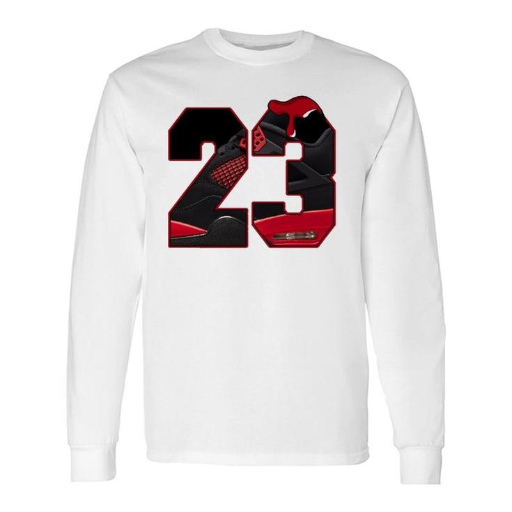 4 Red Thunder To Matching Number 23 Retro Red Thunder 4S Tee Long Sleeve T-Shirt T-Shirt