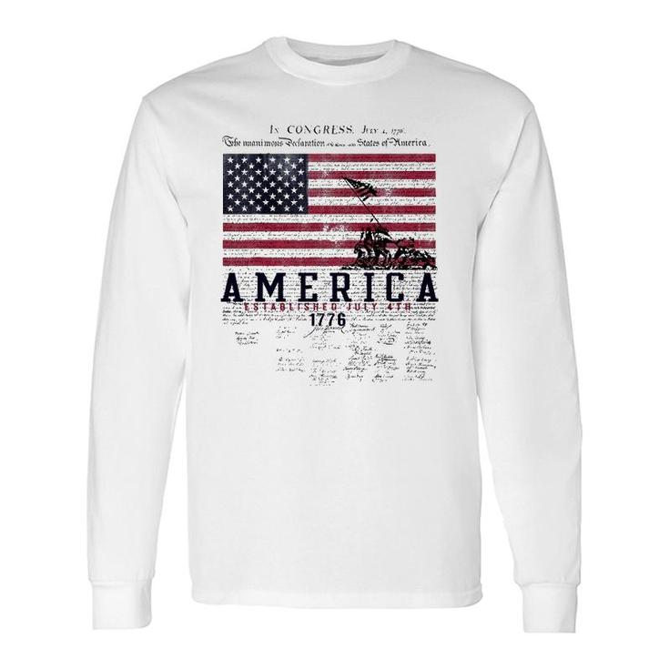 4Th Of July America Established July 4Th 1776 Ver2 Long Sleeve T-Shirt T-Shirt