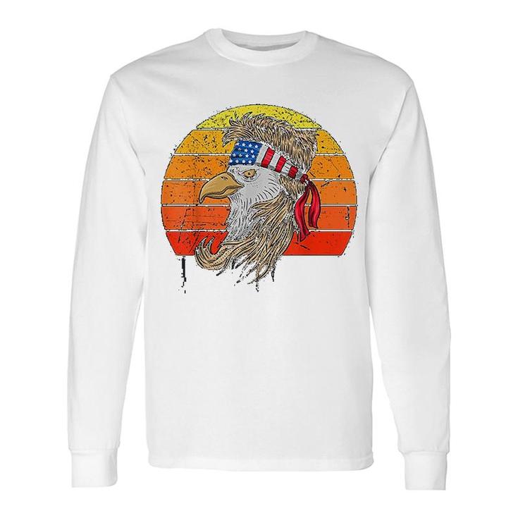 4th Of July Bald Eagle With Mullet American Usa Flag Long Sleeve T-Shirt T-Shirt